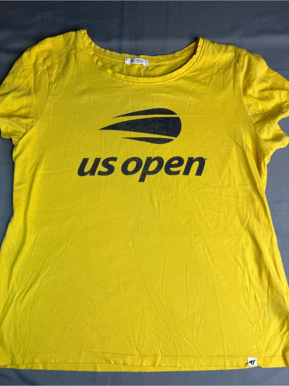 US Open 47 Brand Women's Frankie T-Shirt - Gold size Medium